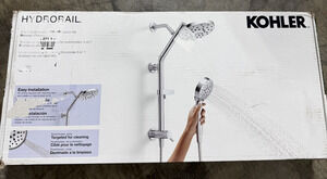 Kohler Hydrorail Chrome 3-in-1 Multifunctional Showerhead and Column Kit